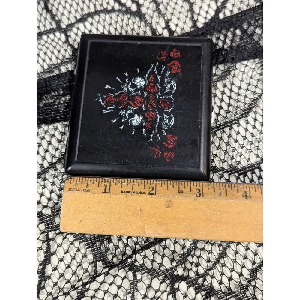 💎2/25 Short Cigarette Case Goth Emo Skulls